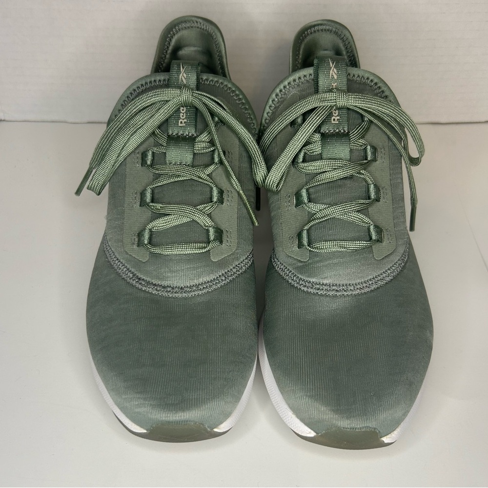 REEBOK DAILY FIT DMX LOW SLIP-ON TRAINERS‎ SNEAKERS WOMEN SHOES GREEN SIZE 8